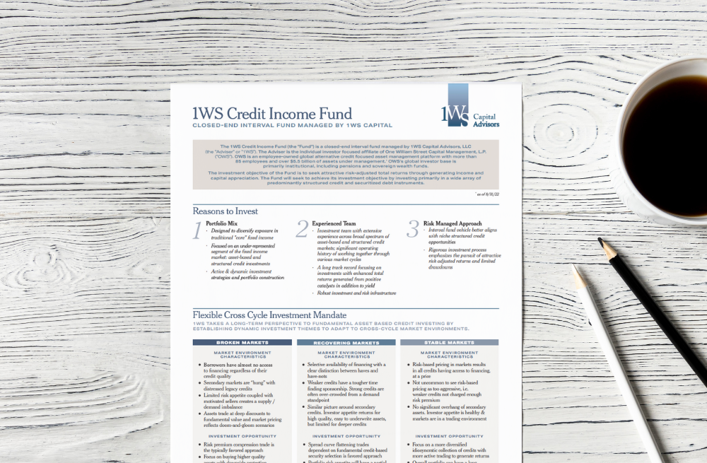 Press Release: 1WS Capital Advisors Announces Launch of 1WS Credit ...